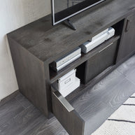 Oxford Solid Wood Basalt Gray TV Stand