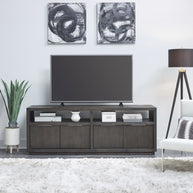 Oxford Solid Wood Basalt Gray TV Stand