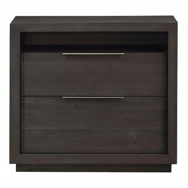 Basalt Gray Finish Nightstand