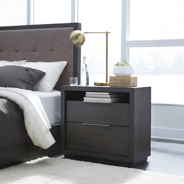 Basalt Gray Finish Nightstand