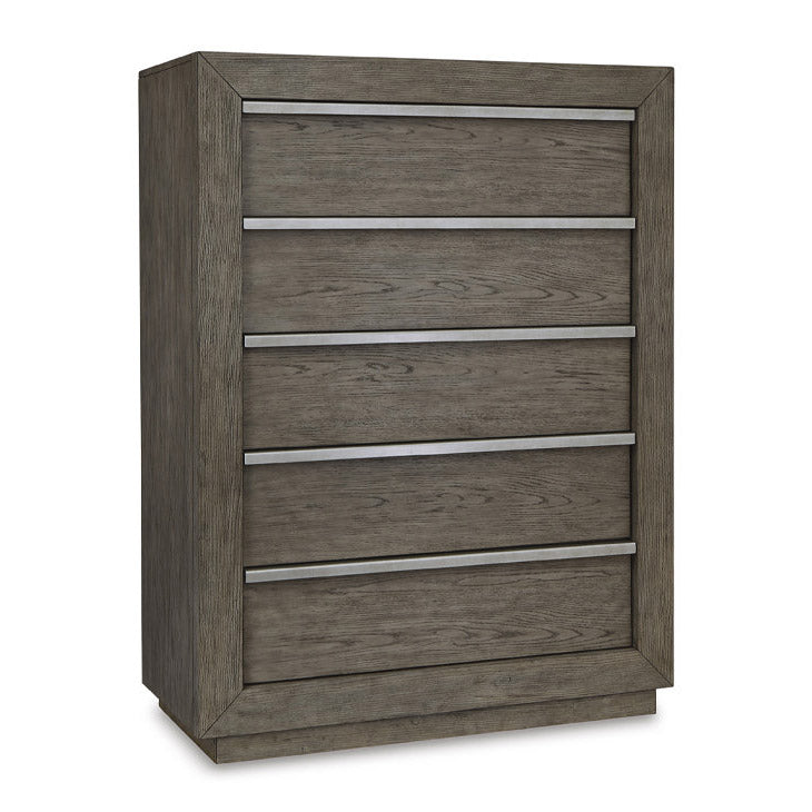 Weather Gray Oak Chest Of Drawers