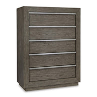 Weather Gray Oak Chest Of Drawers