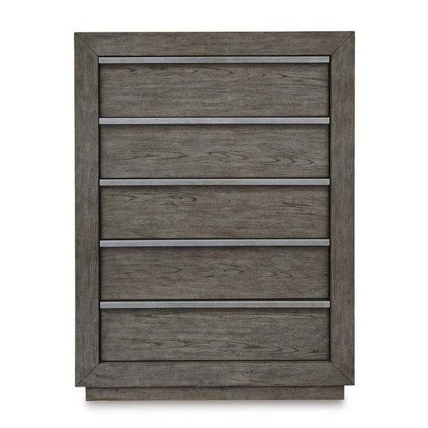 Weather Gray Oak Chest Of Drawers