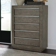 Weather Gray Oak Chest Of Drawers