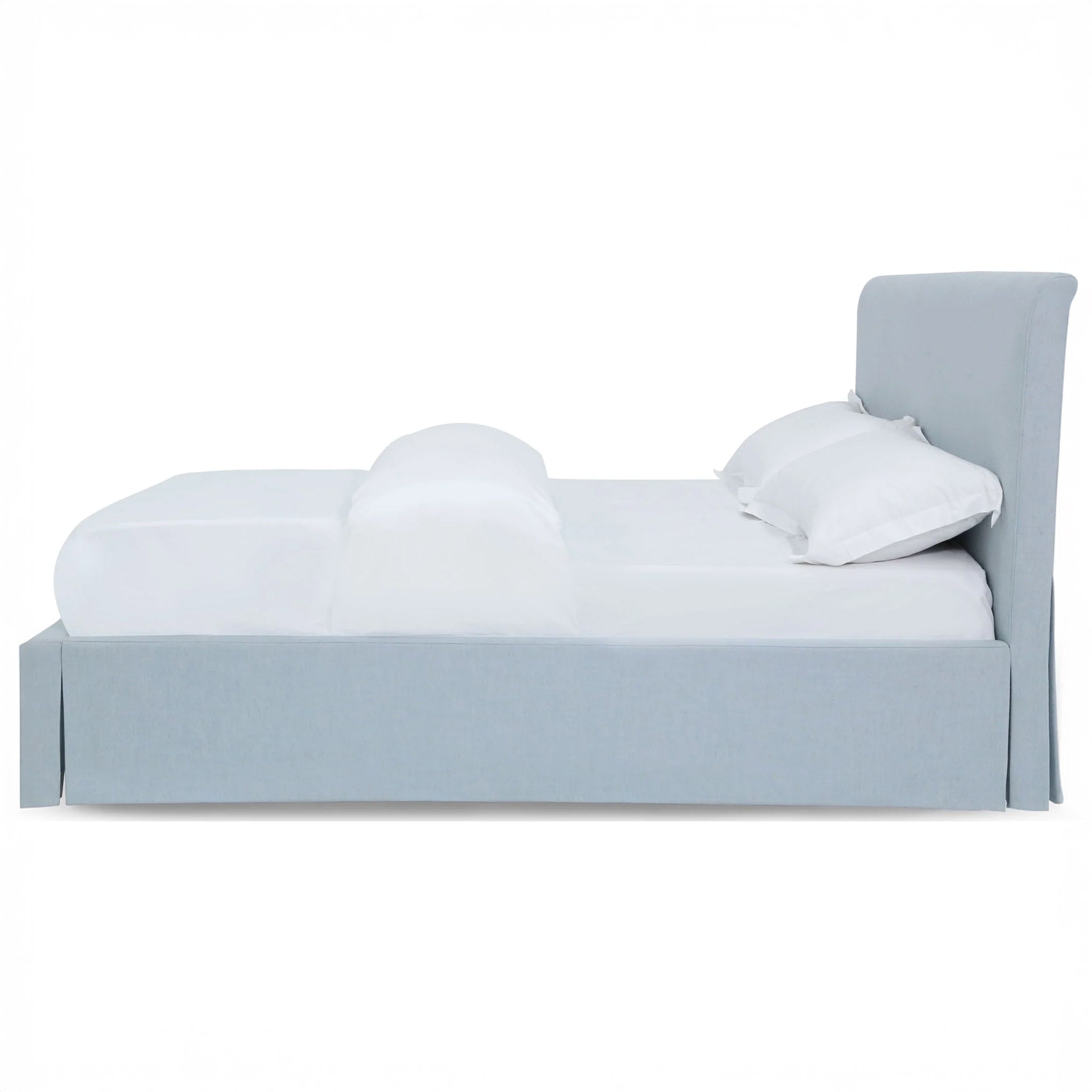 Skirted panel bed