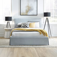 Skirted panel bed