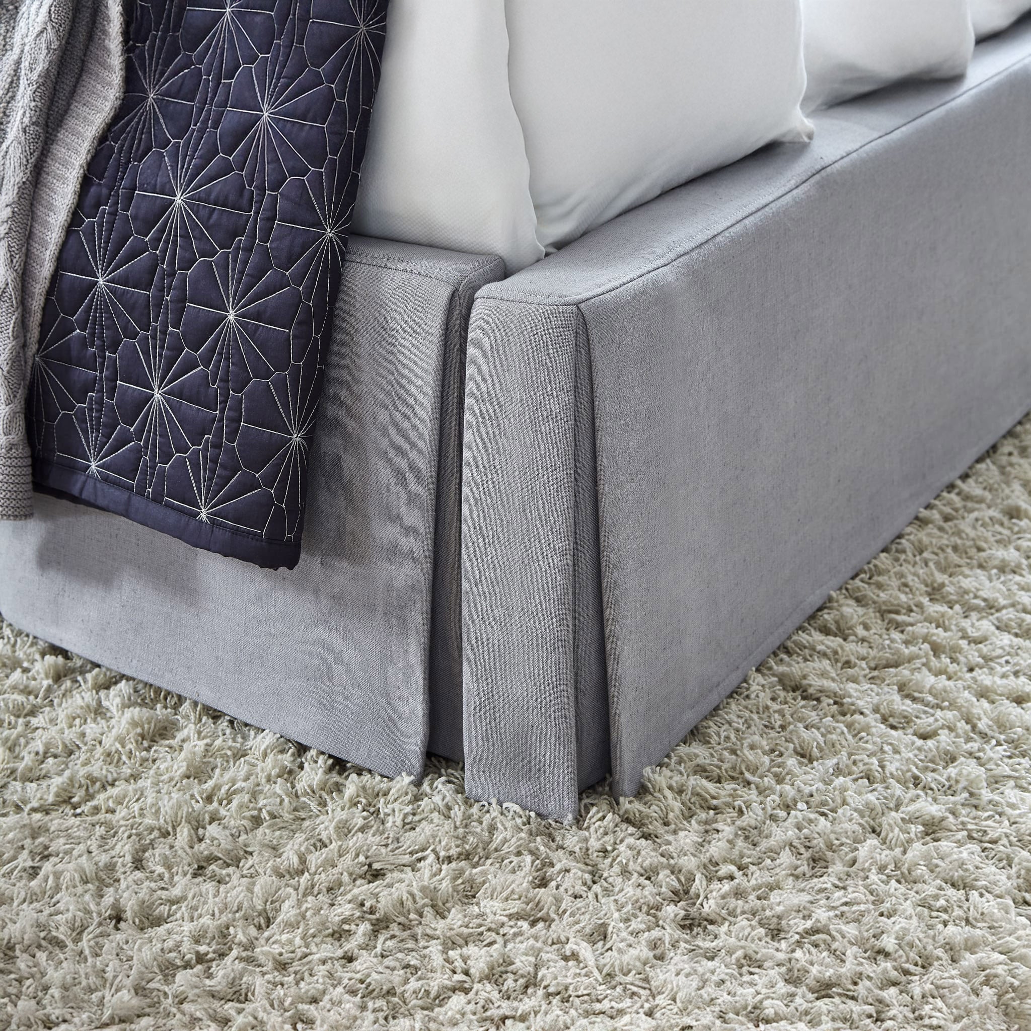 Footboard storage panel bed