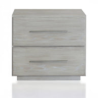 Whitewash Oak Contemporary Nightstand