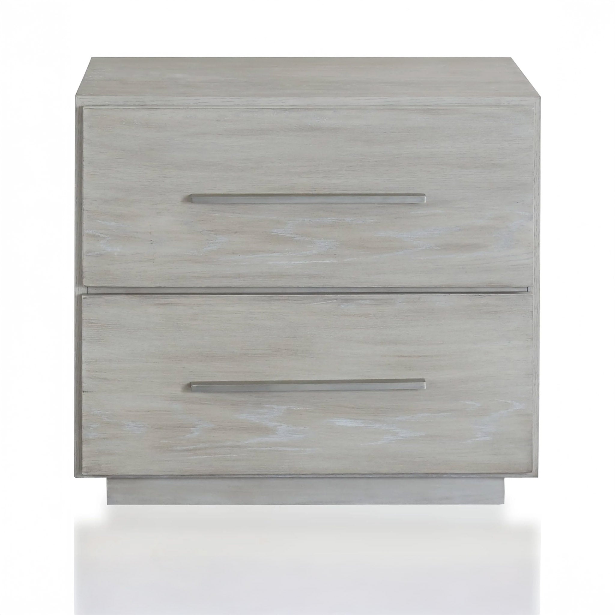 Whitewash Oak Contemporary Nightstand