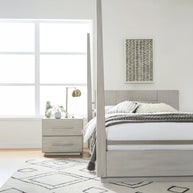 Whitewash Oak Contemporary Nightstand