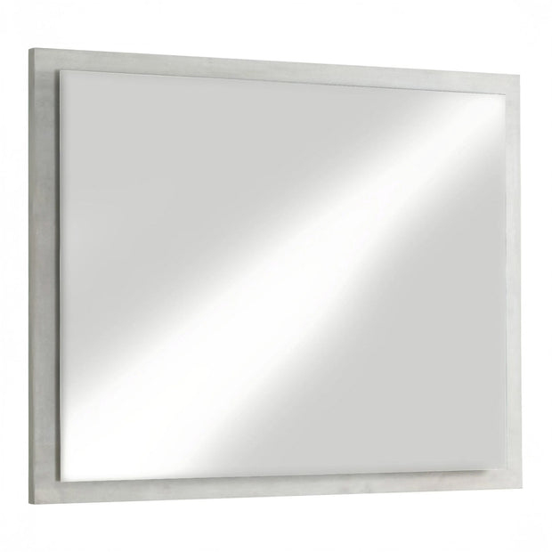 Whitewash Oak Contemporary Dresser Mirror