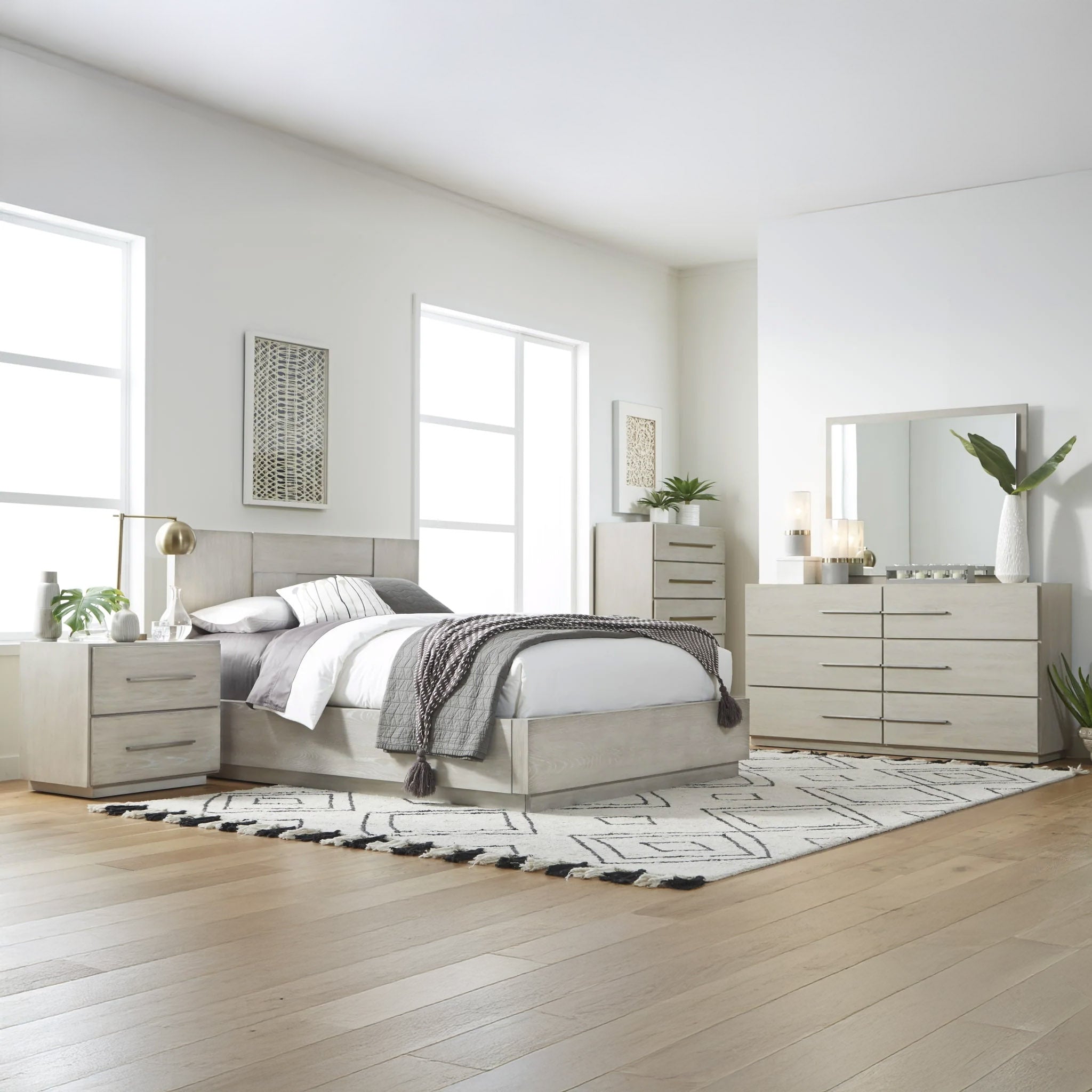 Whitewash Oak Contemporary Chest of Drawers