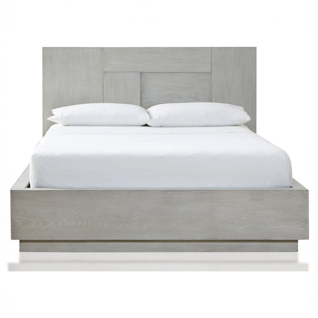 Whitewash Oak Contemporary Bed Frame