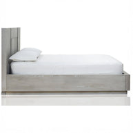 Whitewash Oak Contemporary Bed Frame
