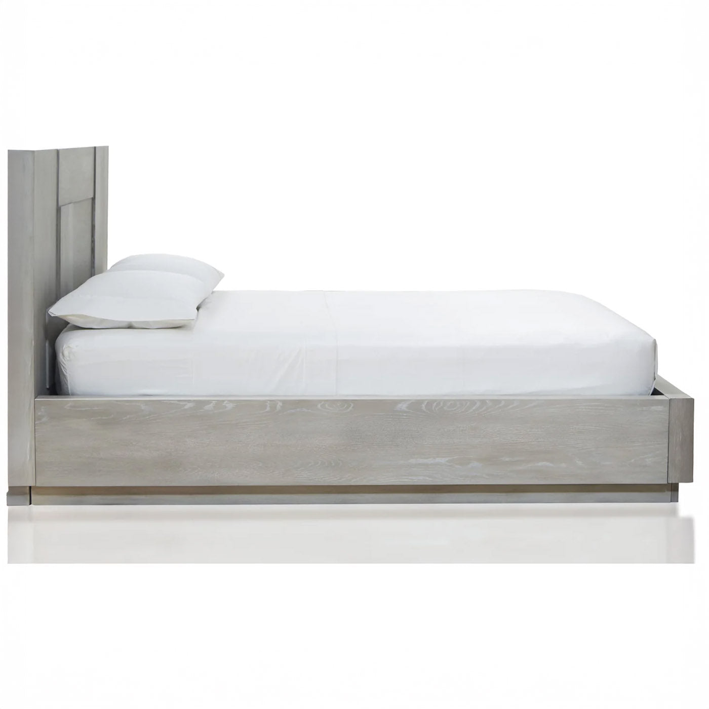 Whitewash Oak Contemporary Bed Frame