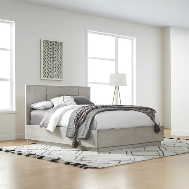 Whitewash Oak Contemporary Bed Frame