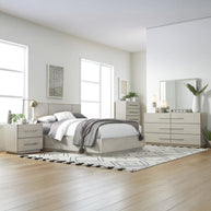 Whitewash Oak Contemporary 5-PC Bedroom Set