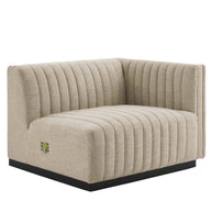 Channel Tufted Fabric Loveseat