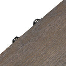 Brown Solid Oak USB-Charger Nightstand
