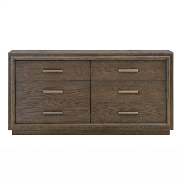 Brown Solid Oak Dresser