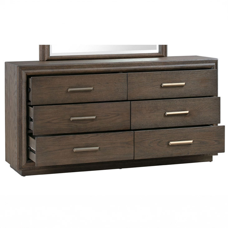 Brown Solid Oak Dresser