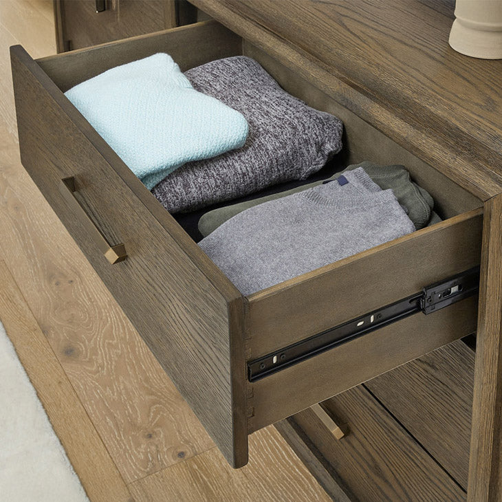 Brown Solid Oak Dresser