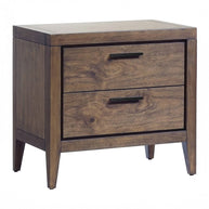 Mid-Century Mahogany USB-Charger Nightstand