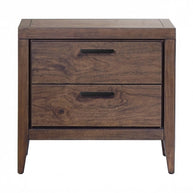 Mid-Century Mahogany USB-Charger Nightstand