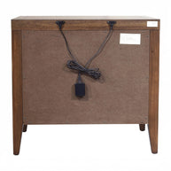 Mid-Century Mahogany USB-Charger Nightstand