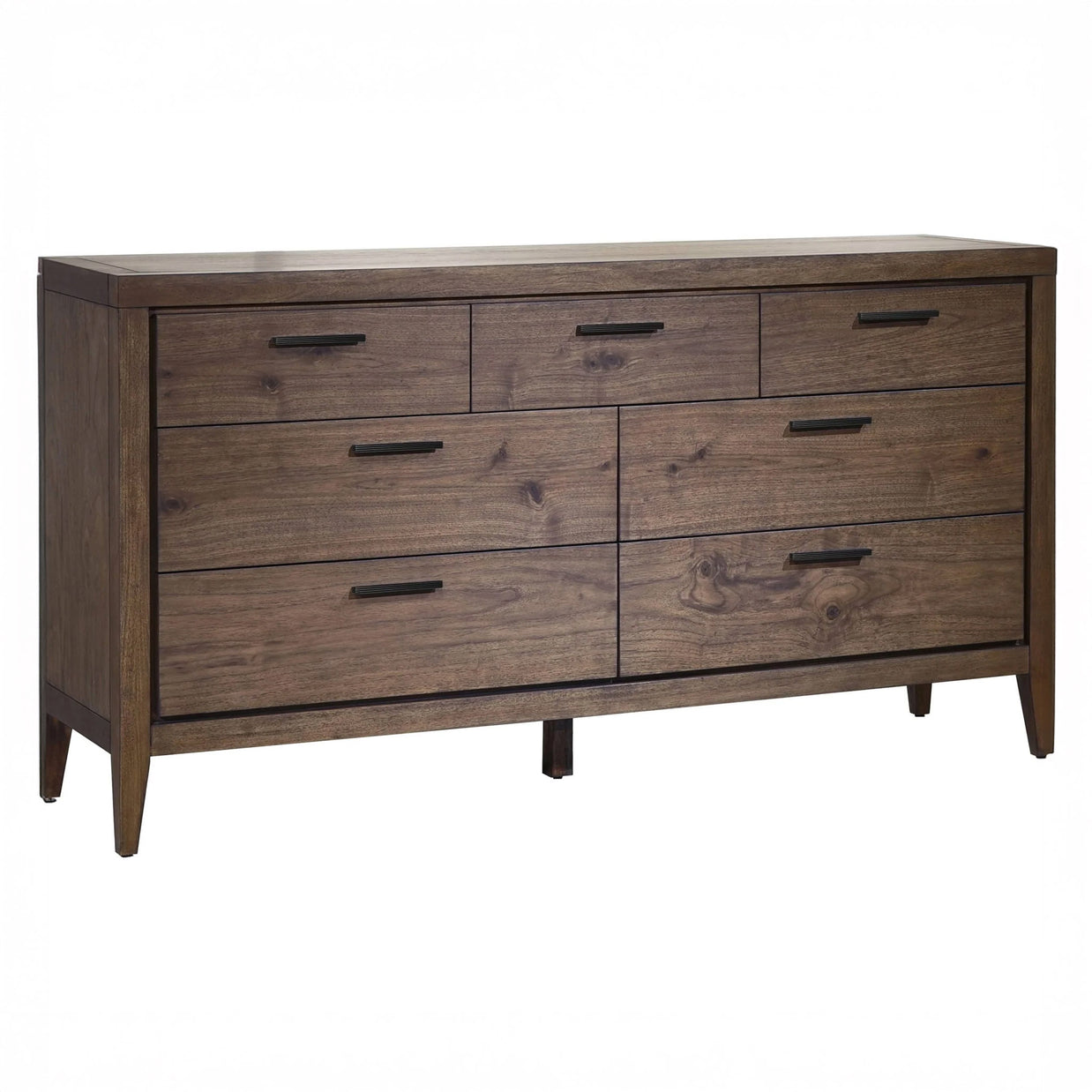 Mid-Century Mahogany 7-Drawer Dresser