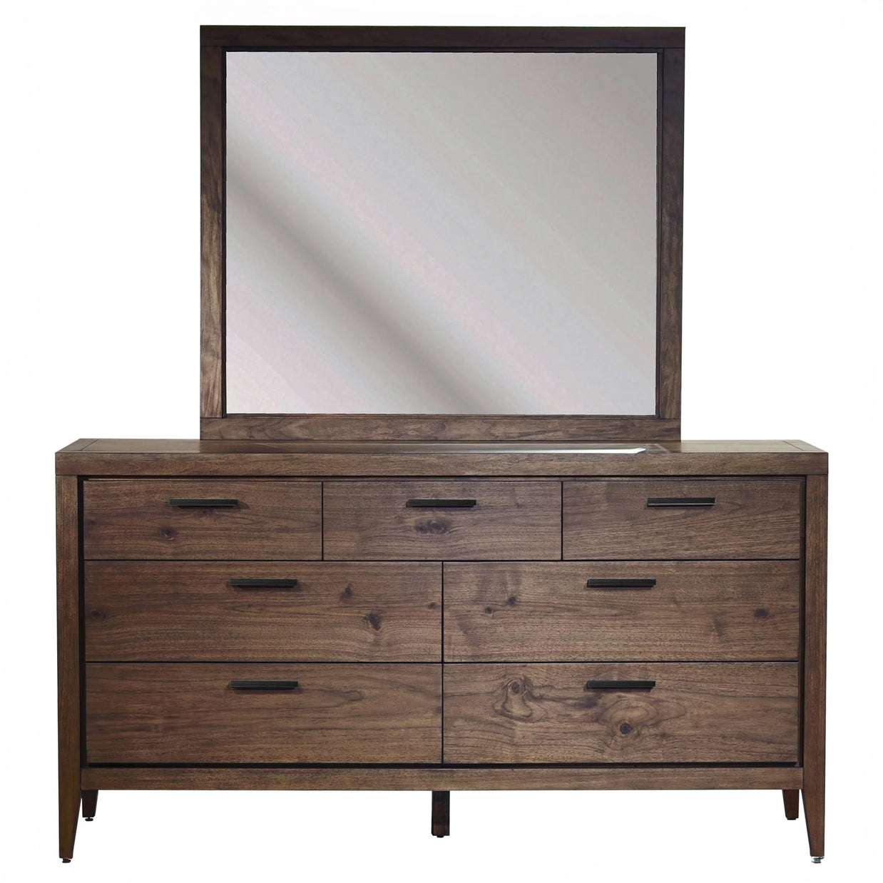 Mid-Century Mahogany 7-Drawer Dresser