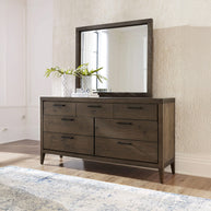 Mid-Century Mahogany 7-Drawer Dresser