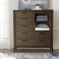 Mid-Century Mahogany Sweater Chest of Drawers