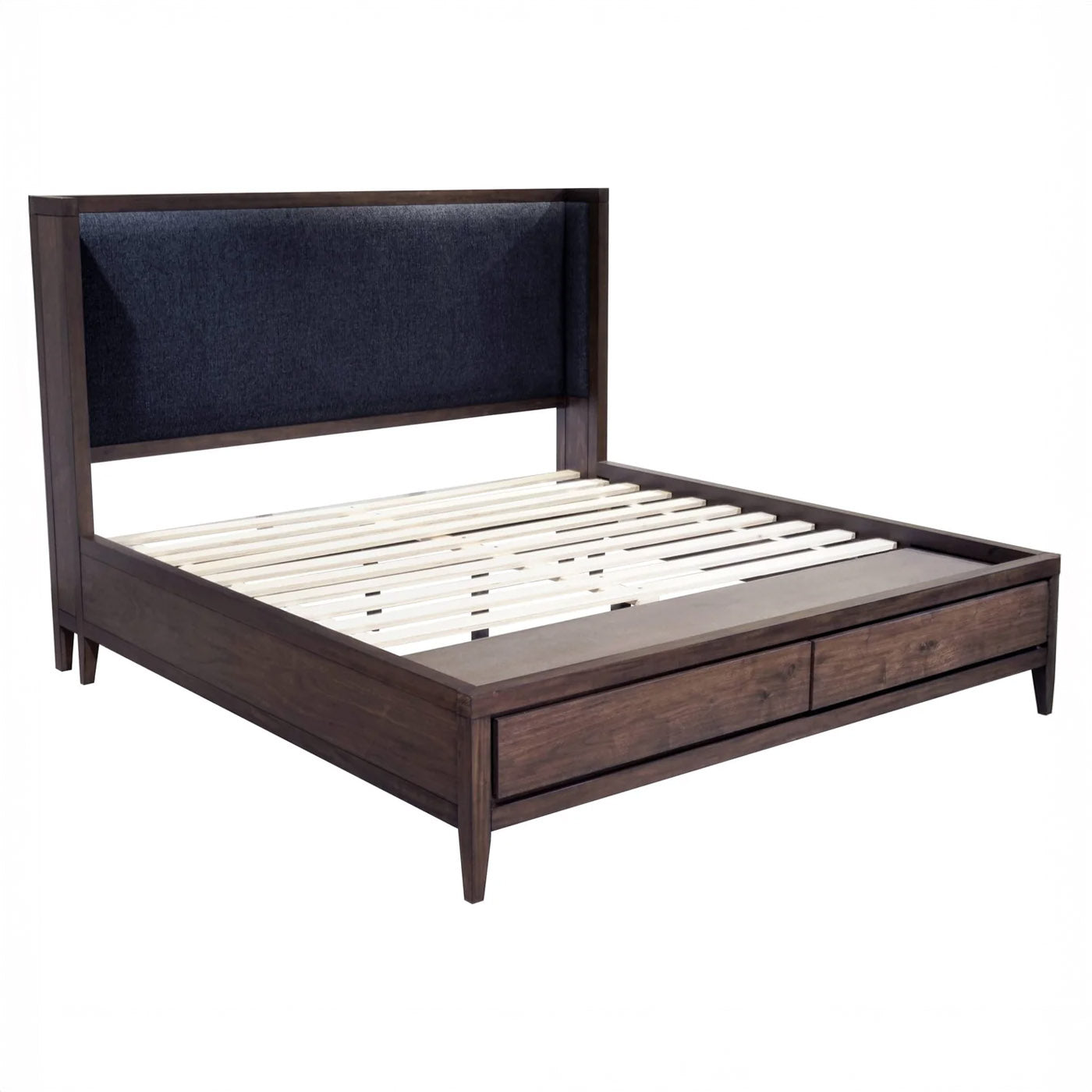 Mid-Century Mahogany Storage Bedframe