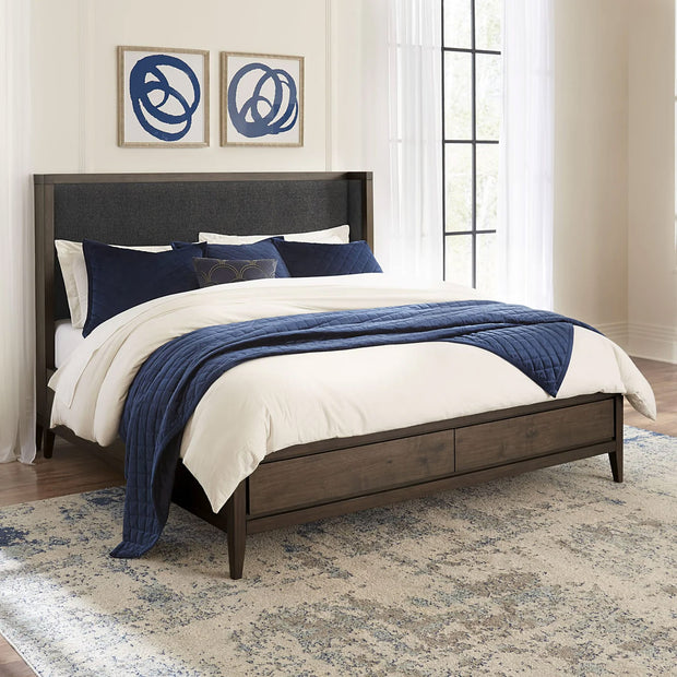 Mid-Century Mahogany Storage Bedframe