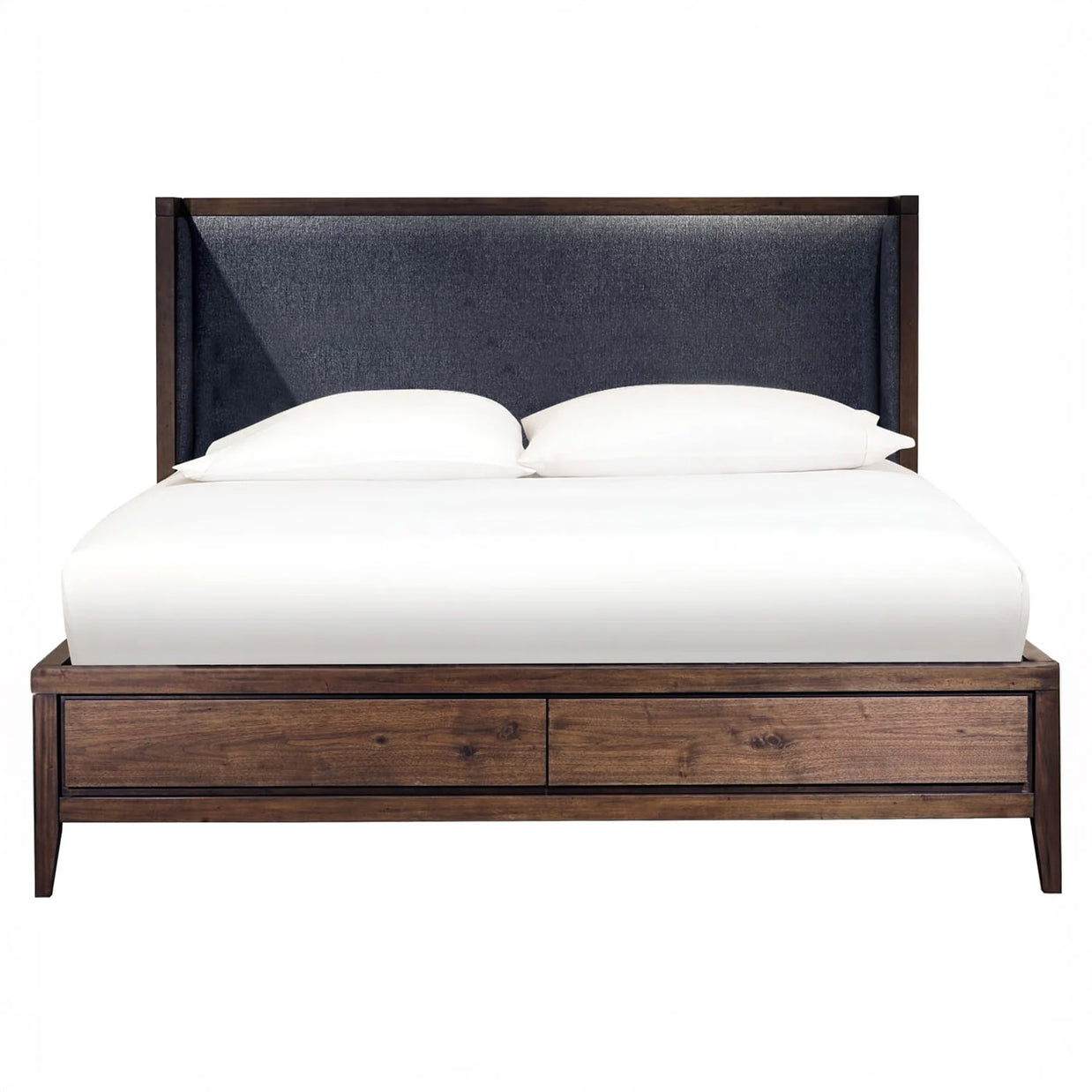 Mid-Century Mahogany Storage Bedframe