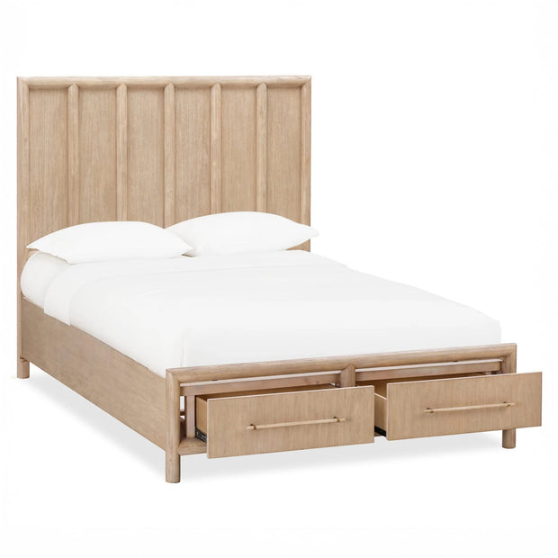 Wooden two drawer bed