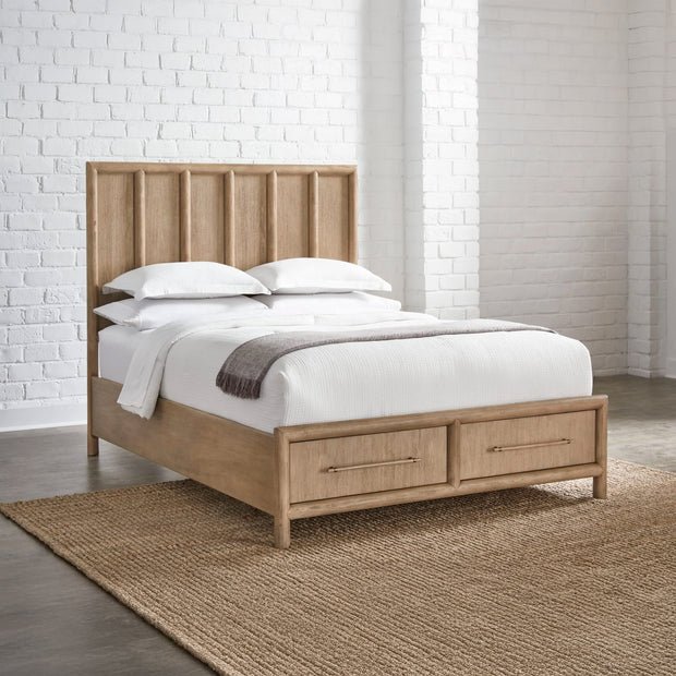 Wooden two drawer bed