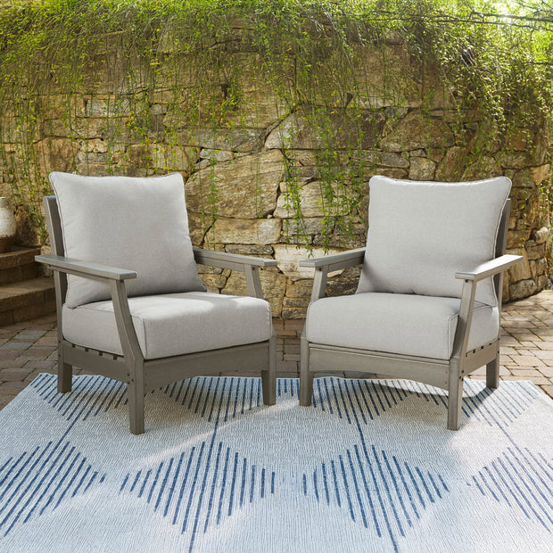 Gray Slatted-Style Outdoor Chair