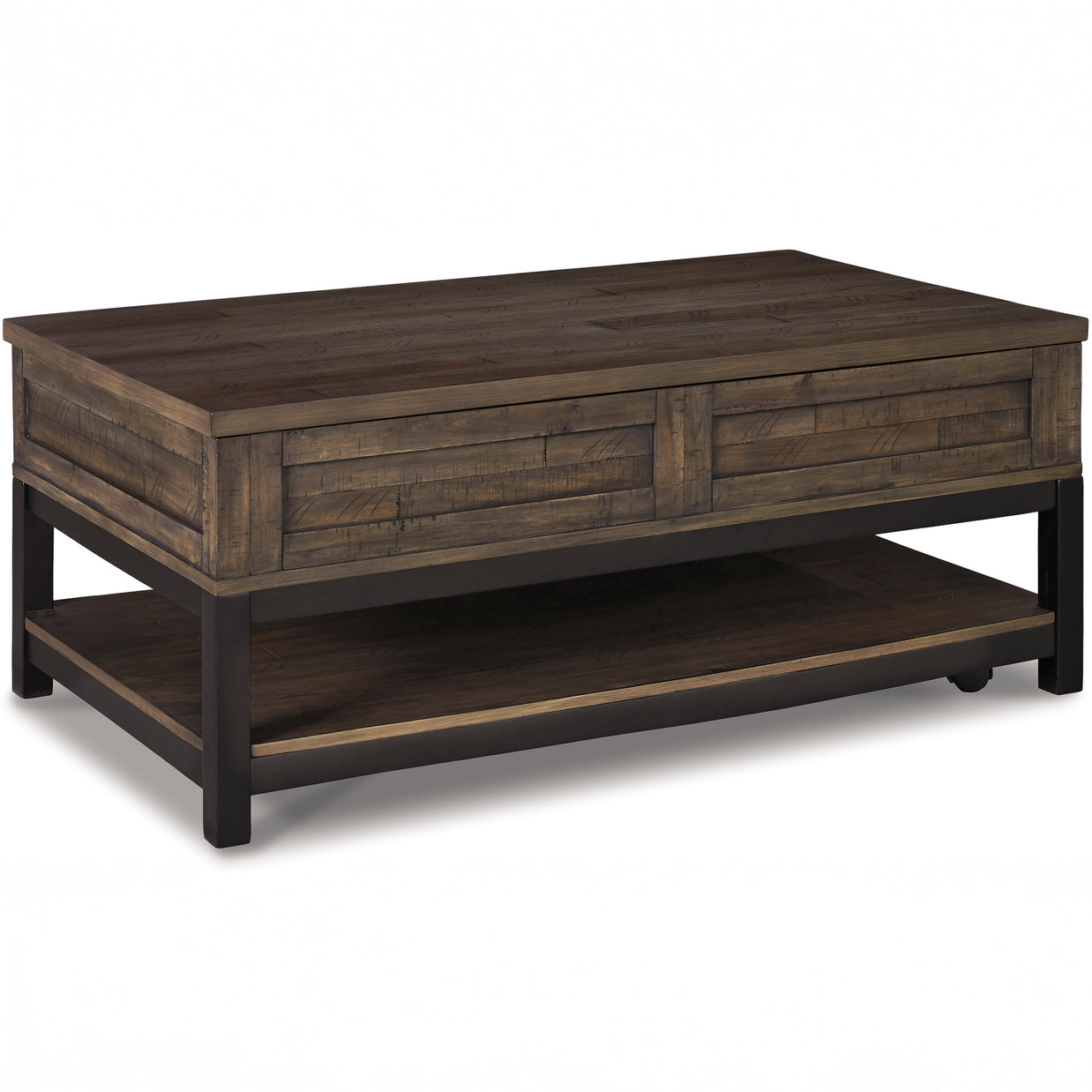 Distressed Two-Tone Lift-Top Coffee Table