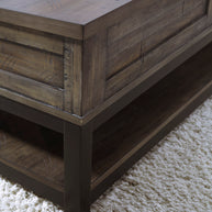 Distressed Two-Tone Lift-Top Coffee Table
