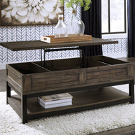 Distressed Two-Tone Lift-Top Coffee Table