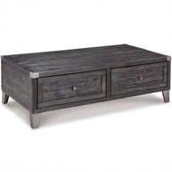 Contemporary Dark Gray Lift-Top Coffee Table