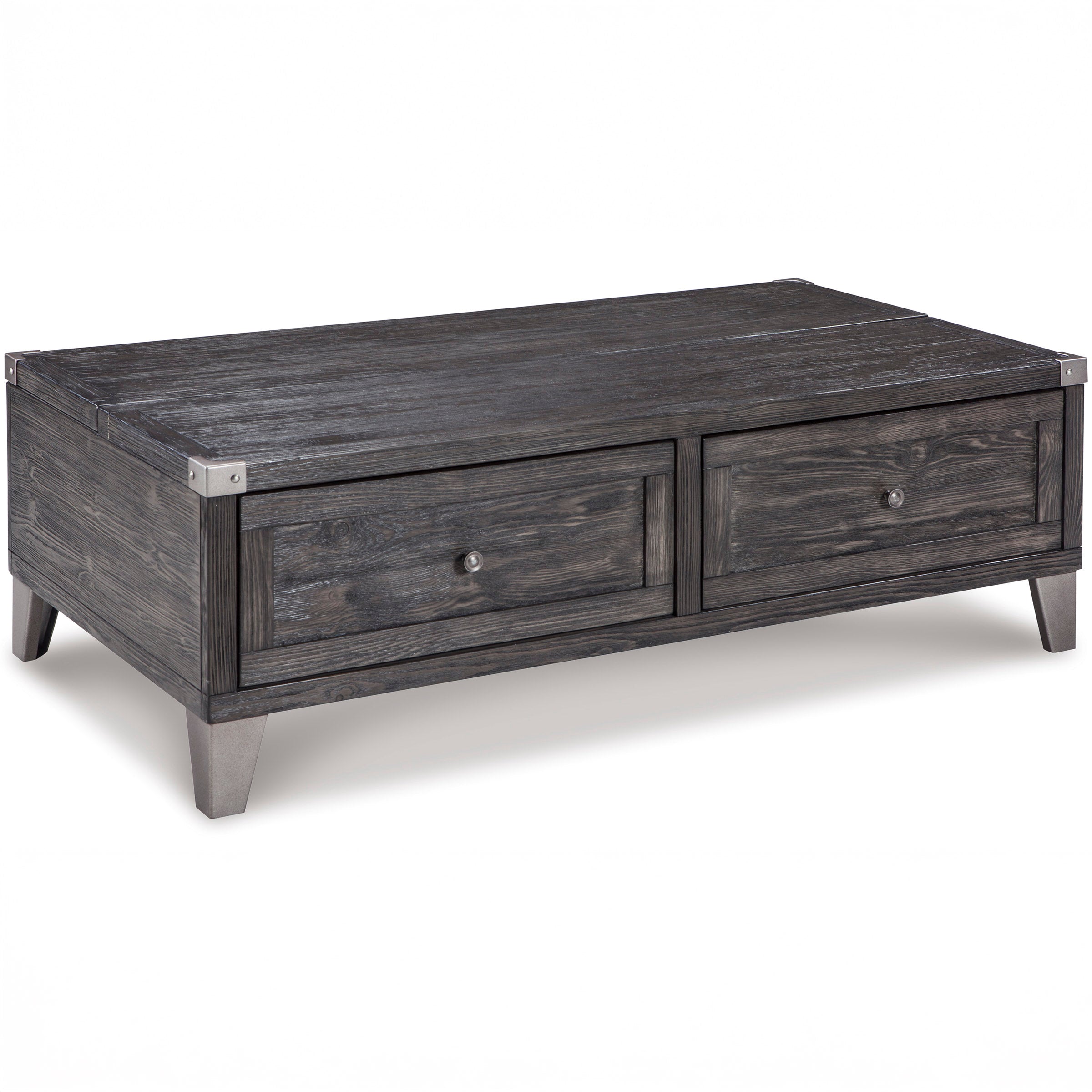 Contemporary Dark Gray Lift-Top Coffee Table