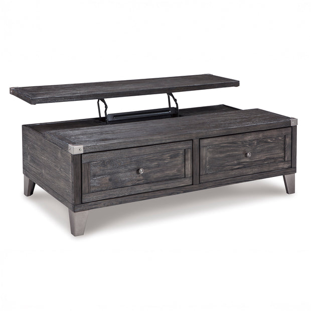 Contemporary Dark Gray Lift-Top Coffee Table