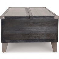 Contemporary Dark Gray Lift-Top Coffee Table