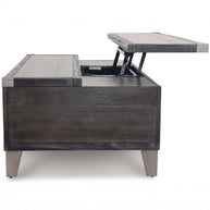 Contemporary Dark Gray Lift-Top Coffee Table