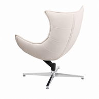 White Leatherette Cocoon Chair