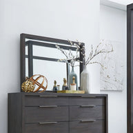 Basalt Gray Finish Dresser Mirror
