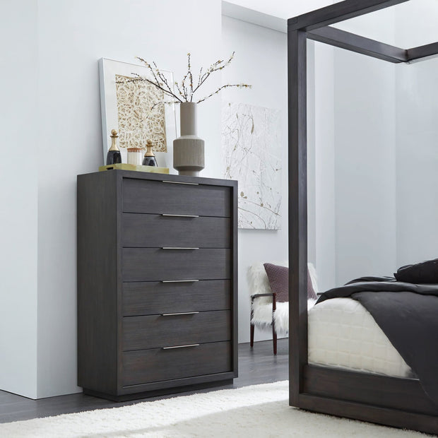 Basalt Gray Finish Chest of Drawers